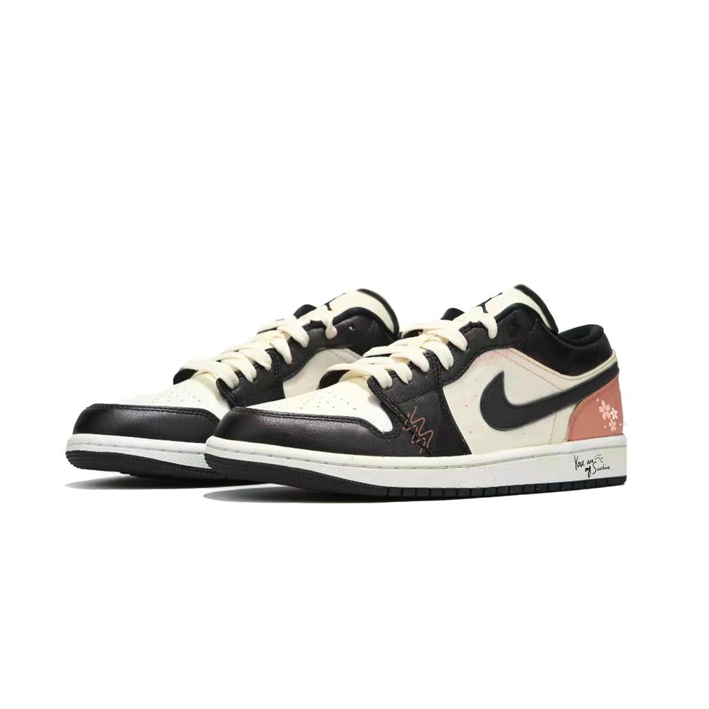Jordan Air Jordan 1 Амортизация Низкие Винтажные Баскетбольные Кроссовки Мужские Черные 553558-132(Команда330-)