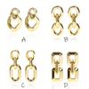 Gold Korean Woman Big Earrings Chain Drop Earrings Eardrop Gift Jewelry
