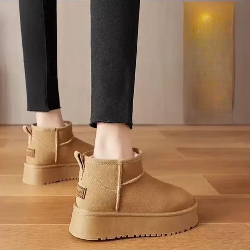 Fashion Ankle Women's Boots Fashion Daily Women Winter Short Plush Keep Warm Solid Snow Boots Round Toe Shoes for Women Zapatos De Mujer