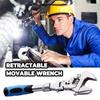 Профессиональный разводной ключ 5-в-1, 10 дюймов, многофункциональная выдвижная прочная складная трещотка