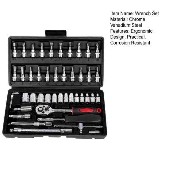 Беспроводной электрический тонкий набор трещоток с 45 регулировочными инструментами, устойчивый к коррозии