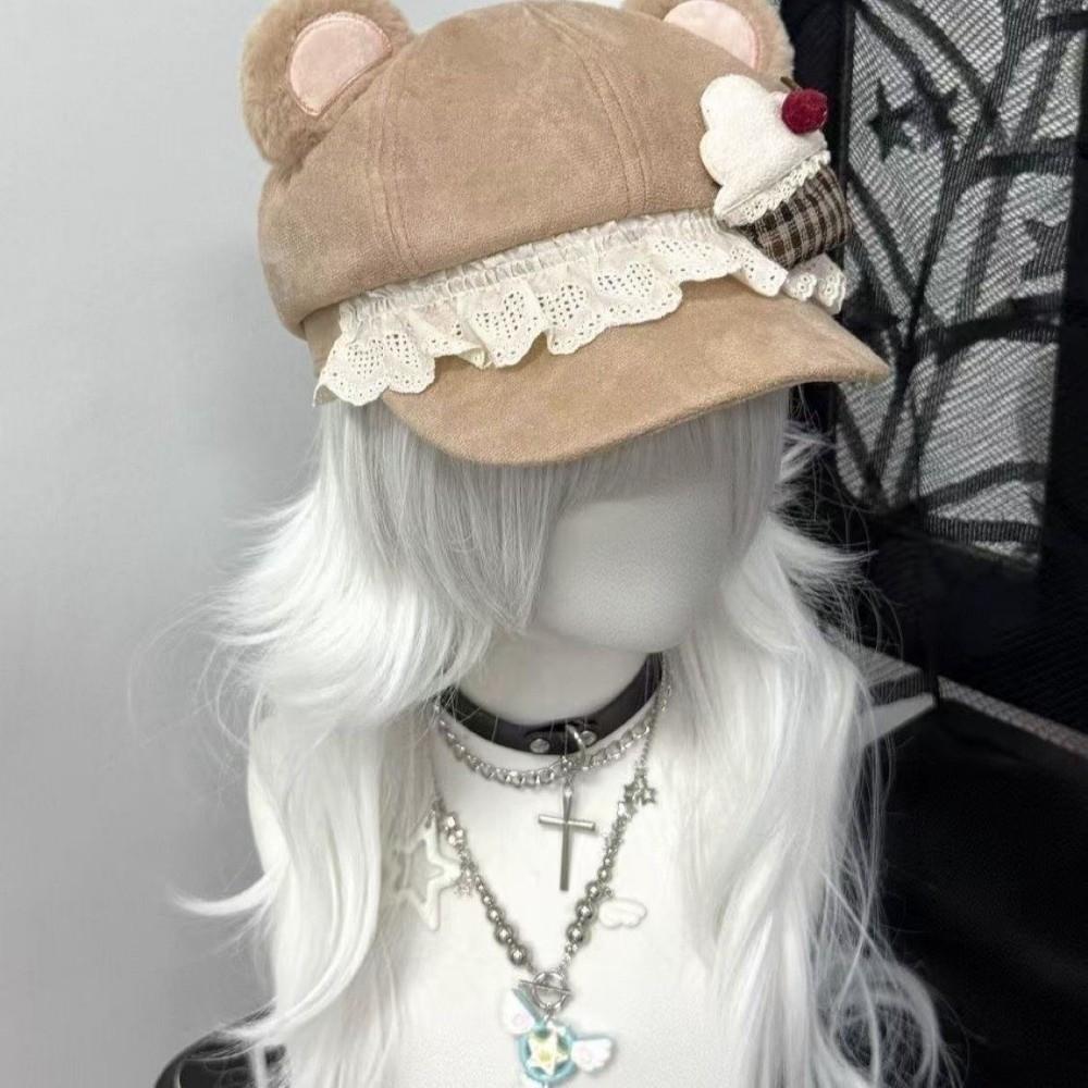 Lightweight Beret Hat 3D Cat Ears Cat Ear Cap New Cake Cat Ears Cap  Women