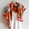 Роскошный бренд 90*90 см универсальный шелковый шарф женский шаль принт мягкий палантин квадратная бандана платок кашне хиджаб накидка