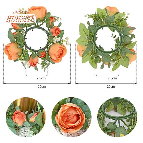 2шт реалистичная гирлянда-подсвечник, искусственный венок для дома