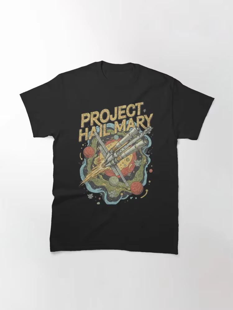 New movie Project Hail Mary graphic Cotton unisex shirt Summer Unisexs Fashion oversized Tshirt Novels movie merchandise