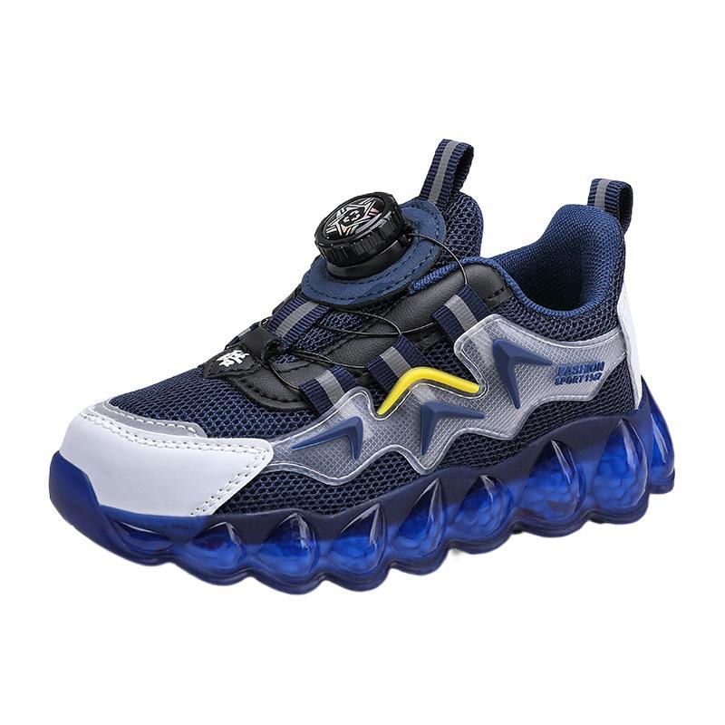 Детская спортивная обувь для детей среднего и старшего возраста, легкие кроссовки для бега, новая осенняя коллекция 2025 года, мальчиковые сетчатые туфли, весенняя дышащая сетка
