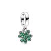 Moments Four Leaf Clover Dangle Charm With Green Crystals P-792751C01 For Women