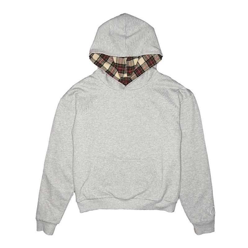 Fall Winter American Hip Hop Reversible Plaid Print Loose Hoodie Y2K Streetwear