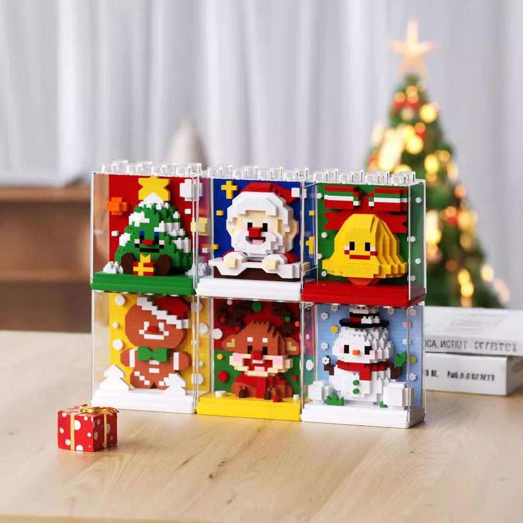 Квадратный Зоопарк Санта Клаус Панда и Тигр Строительные Блоки - Совместимы с Лего, Идеальный Подарок