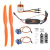 A2217 1250KV Brushless Motor 40A ESC SG90 9G Micro Servo 8060 Propeller for RC Plane(1250KV Motor