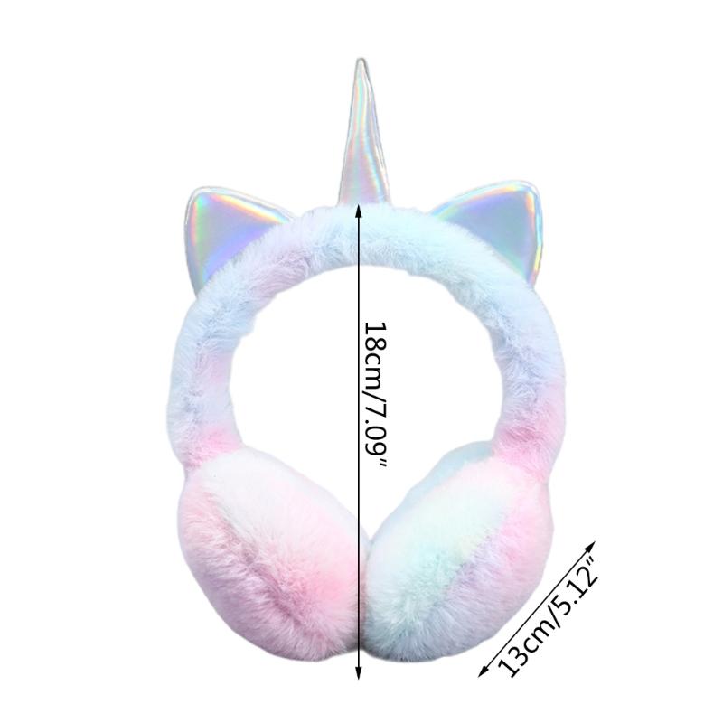 Зимняя повязка на голову для детей с ушками, ярких цветов, плюшевые животные, грелки для ушей, красочные детские наушники, подарок