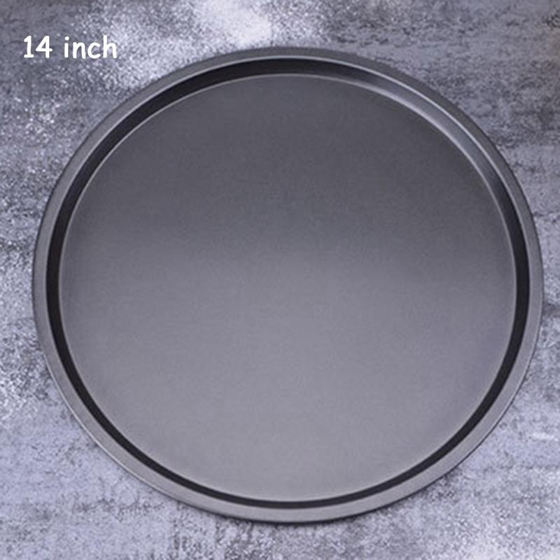 2024 New 9/10/11/12/14-Inch Non-Stick Pizza Pan Carbon Steel Pizza Oven Tray Shallow Round Pan Roasting Tin Baking Tool