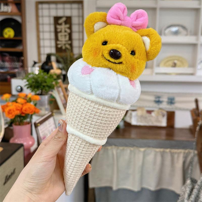 Мультяшный Милый Медвежонок Масло Кукла Мороженое Конус Подушка Игрушка Плюшевая Мороженое Детский Подарок Кукла