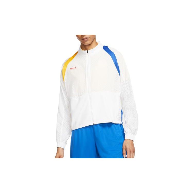 Nike ФК. Дышащая куртка с буквенным принтом Женские куртки Белый Университет-Золотой Университет-Красный CK2701-100
