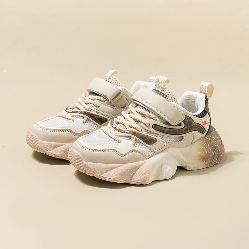 Обувь для девочек Daddy Shoes Весна и осень Новые детские сетчатые туфли Спортивная обувь для мальчиков Детские кроссовки для бега CuHK Children Light Sole Shoes