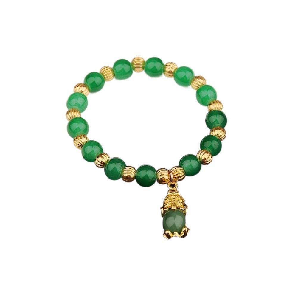 Винтажный браслет из имитации мраморного камня, нежные браслеты с бусинами, браслет с подвеской Пиксю, мужской, женский