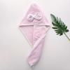 Coral Velvet Quick-drying Water-absorbent Thickened Hair Drying Towel Women's Household Bow Drying Hair Cap