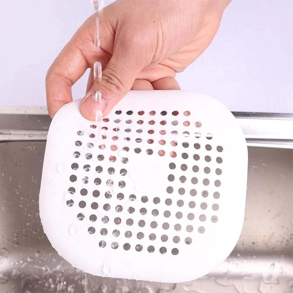 Anti Clogging Silicone Floor Drain Sink Strainer Drain Cover Shower Hair Catcher Filter Kitchen Bathroom Home Accessories