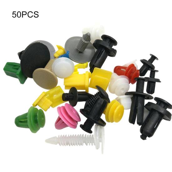 50 шт. смешанный автомобильный зажим для бампера, автомобильный фиксатор заклепок, дверная панель, облицовка крыла