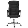 VidaXL Reclining Office Armchair, Swivel Chair with Adjustable Backrest and Footrest, Office Seat, Modern, Black 349697