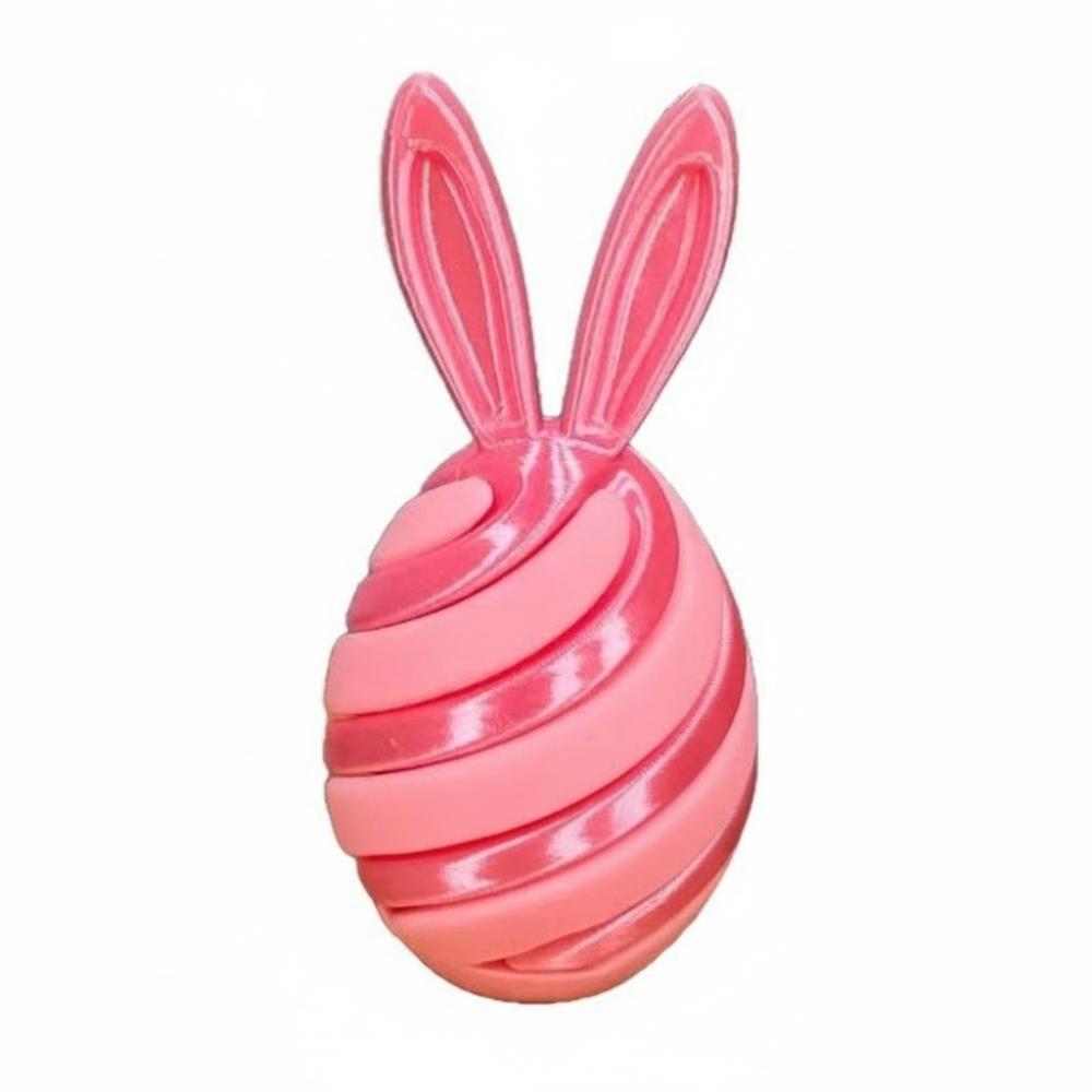 Colorful Easter Rabbit Ornament Sensory Toy Rotating Bunny Eggs  Desktop Ornament