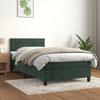 3141332 vidaXL Divan Bed and Mattress Dark Green 80x200 Cm Velvet