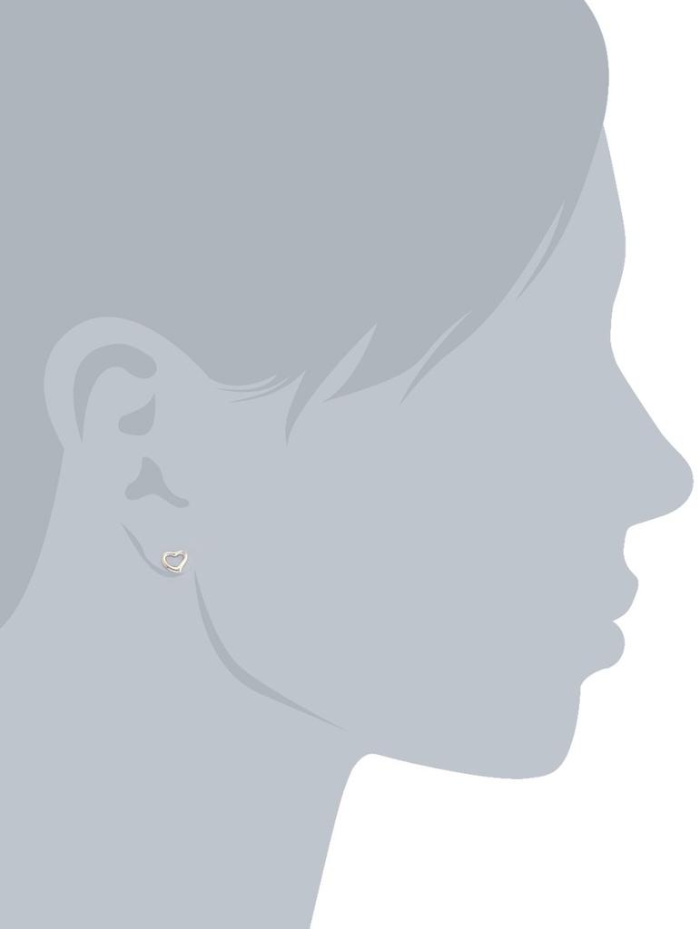 VA Vendome Aoyama Open Heart Earrings In 10K Yellow Gold [Official] (GAVA0003 YG)