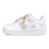 Nike Air Force 1 Износостойкие Износостойкие Низкие Кеды для Скейтборда Женские Белый Розовый Золотой FV3654-111(Команда74-)