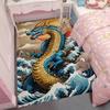 Exquisite Dragon Carpet Cartoon Living Room Bedroom Kitchen Sofa Table Balcony Rug Non-slip Washable Mat Exquisite Ornaments