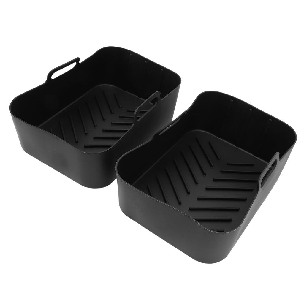 2 шт. Силиконовые вкладыши для аэрофритюрницы, подходят для Foodi Max Dual Zone AF400EU AF300EU, 9,5 л, прямоугольные, многоразовые корзины для фритюрницы