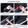4PCS Universal Car Door Sill Protector Anti Scratch Rubber Strip Auto Step Edge Guard Scuff Plate Cover Black Sedan SUV Styling Interior Mirrors 6