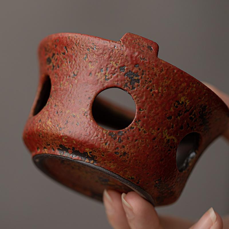 Грубая керамическая чайная посуда Набор для подогрева чая Каминный набор Окружающий камин Инструменты для приготовления чая Чайная посуда Подогреватель для чая Ароматный чай