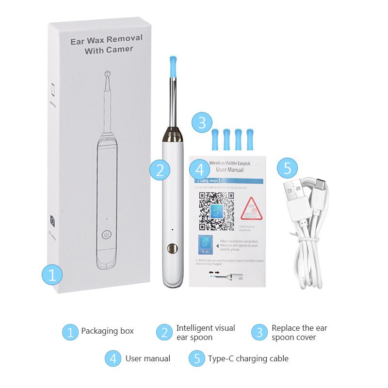 Беспроводные интеллектуальные визуальные ушные палочки отоскоп эндоскоп инструмент для удаления ушной серы WIFI мини-камера для чистки ушей наборы инструментов для ухода за здоровьем