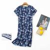 Plus Size Summer Women Nightdress Short Sleeve Cute Cartoon Sleepwear Sweet O Neck Nightgowns Pyjamas Lady's Cotton Sleepdress