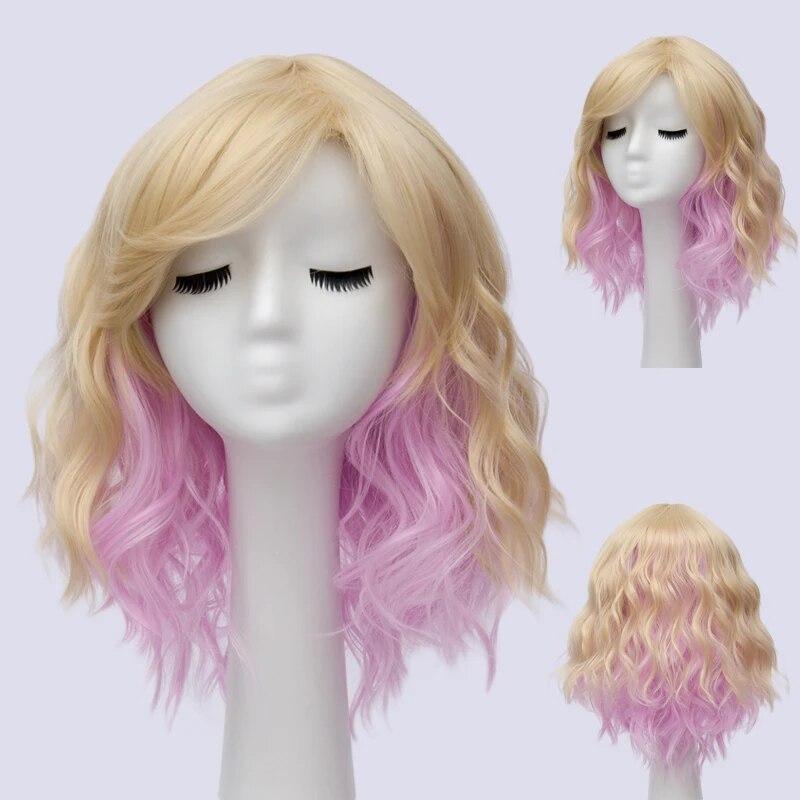 Short Bob Cosplay Wig for Women Synthetic Green Hair New Style Natural Supple Summer Heat Resistant Wig With Side Bangs