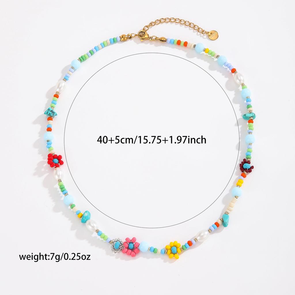 Atoztide Fashion Bohemian Style Ocean Series Pendant Necklace for Women Stainless Steel Multiple Styles Necklace Jewelry Gift