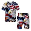 Creative Eagle USA Flag 3D шорты для доски плавки летние мужские комплект из двух предметов пляжные шорты для плавания повседневные короткие брюки пляжная одежда