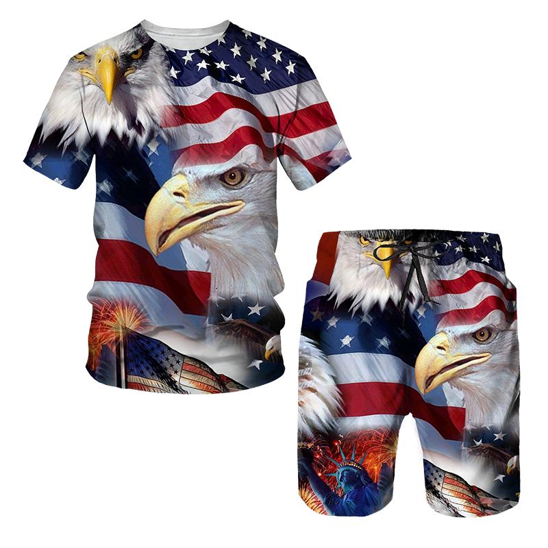 Creative Eagle USA Flag 3D шорты для доски плавки летние мужские комплект из двух предметов пляжные шорты для плавания повседневные короткие брюки пляжная одежда