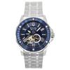 Marine Star Stainless Steel Open Heart Blue Dial Automatic 21 Jewels 98A302 200M Men's Watch
