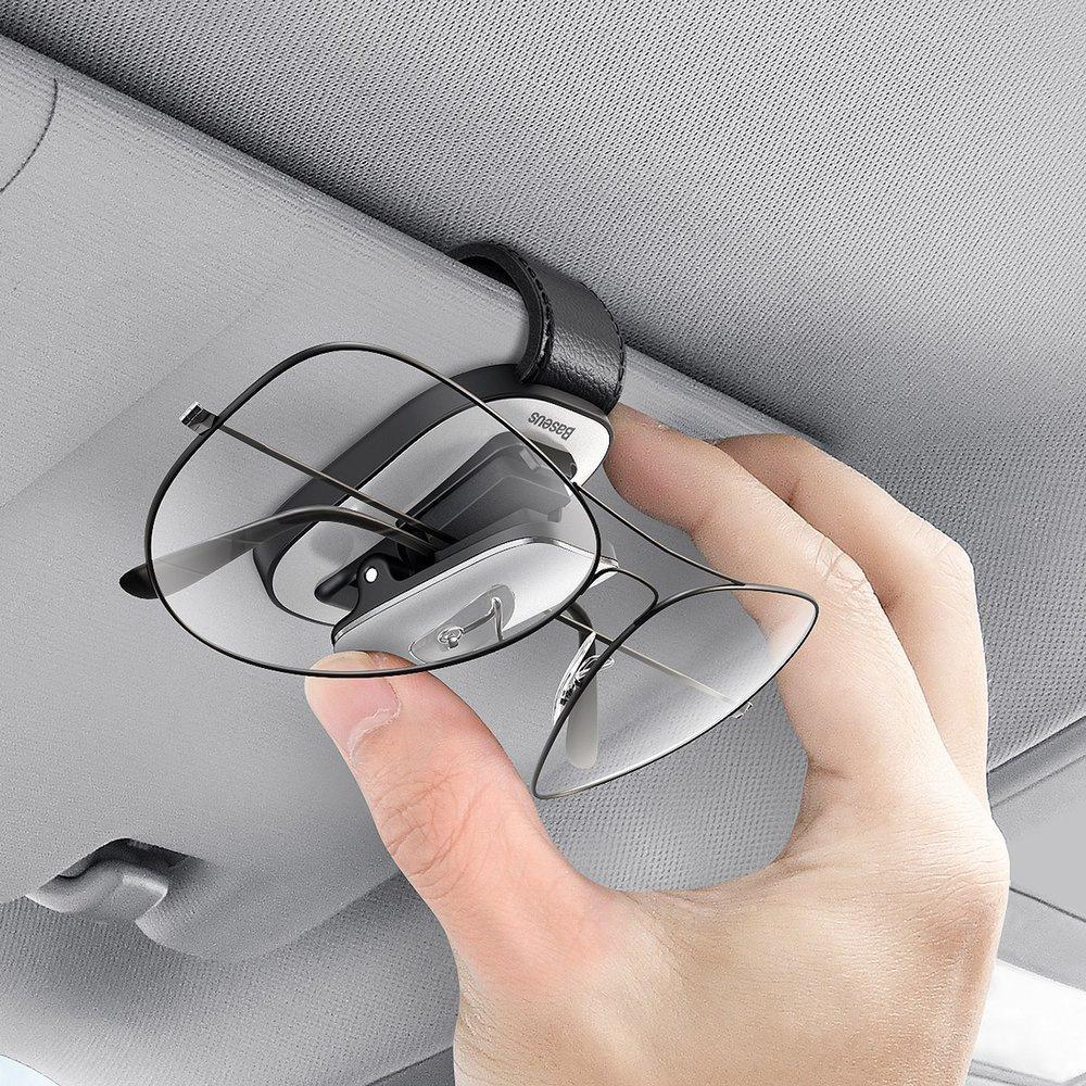 Baseus Silver Car Visor Glasses Holder Clip (ACYJN-B0S)