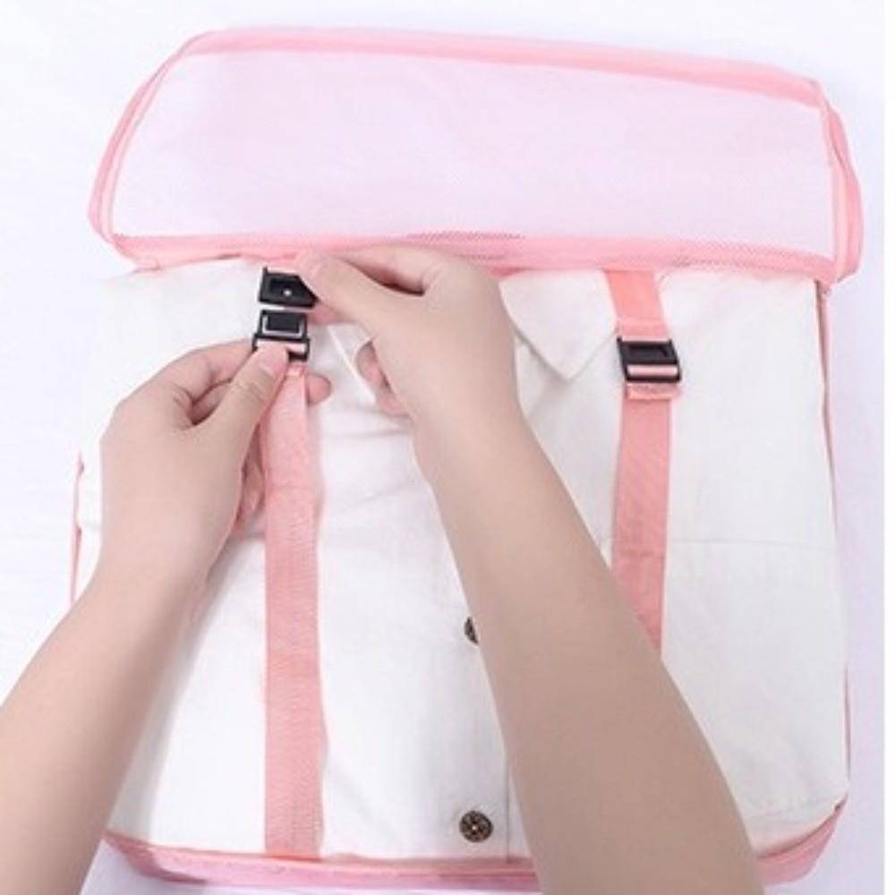 7Pcs/Set Large Capacity Suitcase Packing Cubes Set Folding Clothes Shoe Tidy Pouch Wardrobe