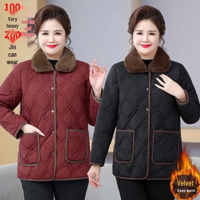 Хлопковая куртка с флисовой подкладкой большого размера для мамы: Уютная осенне-зимняя одежда для женщин среднего и пожилого возраста