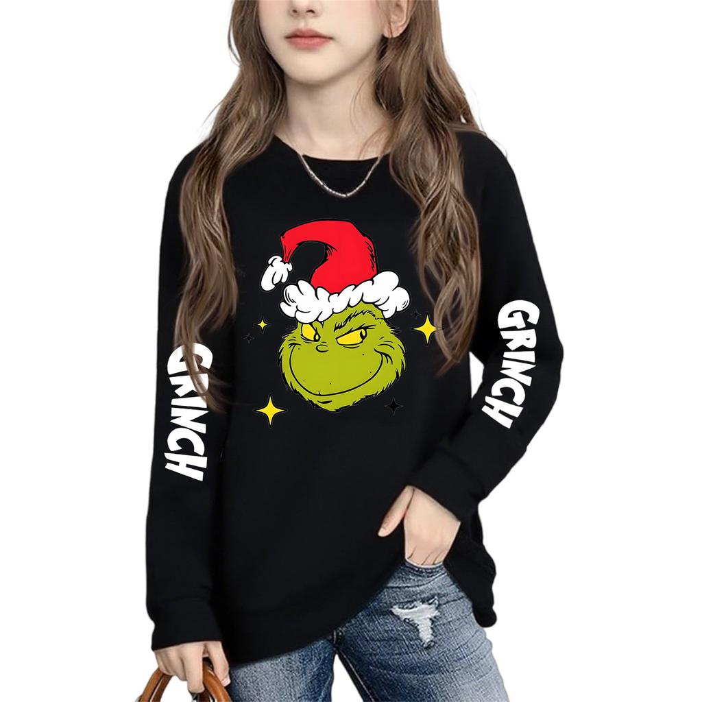 Boys Girls Child Fashion Daily Versatile Casual Crewneck Sweatshirts Daily Long Sleeve Patchwork Top Sweatshirts