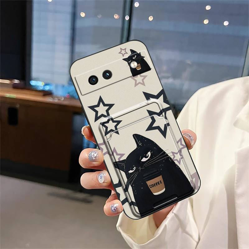 Пылезащитный Грязеотталкивающий Чехол для Телефона Google Pixel 8A Силиконовый Чехол-кошелек Модный Дизайн Мягкий чехол Полная защита Слот для карт
