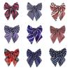 Color Striped Professional Wear Men And Women Work Bow Collar White Shirt Matching Tie Versatile Bank Bow Tie