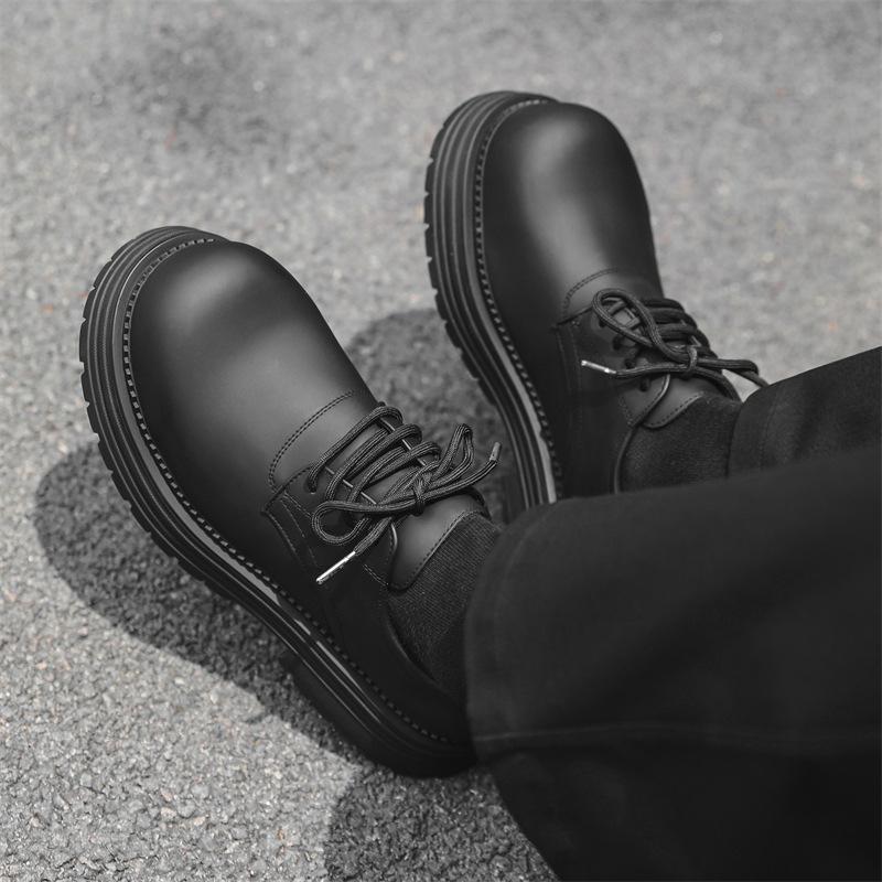 Кожаные туфли мужские 2024 новые летние деловые туфли с низким верхом туфли Martin на платформе повседневные туфли Дерби 2230-J