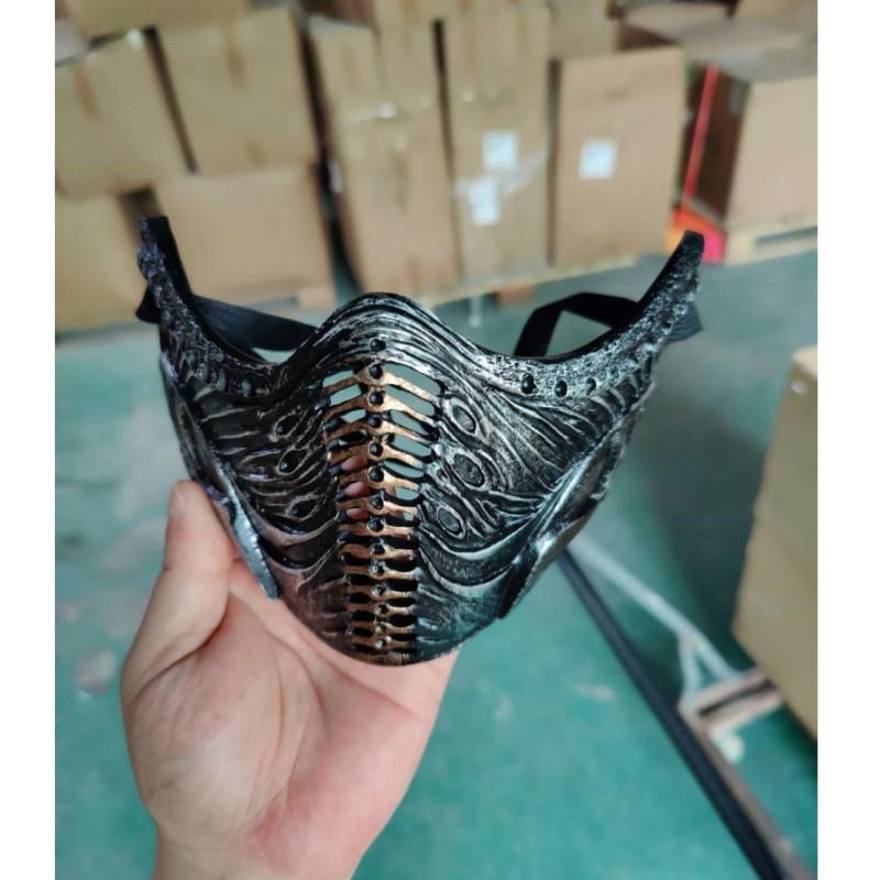 Mortal Kombat 11 Scorpion Mask Resin Costume Headpiece Hollow Design Halloween Cosplay Party