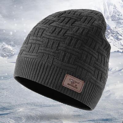 Мужская теплая вязаная шапка Qipilang