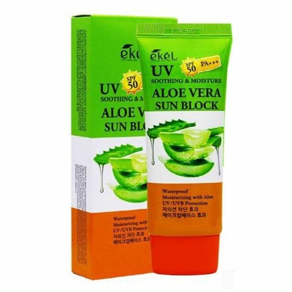 EKEL Солнцезащитный крем с алоэ Sunblock 70 мл