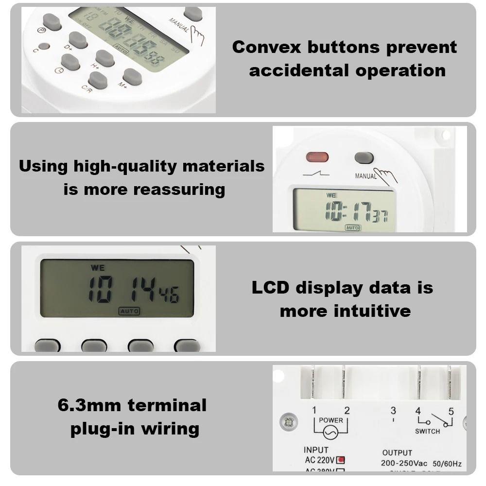 Built-in Rechargeable Battery LCD Digital Programmable Timer  Solar Lights
